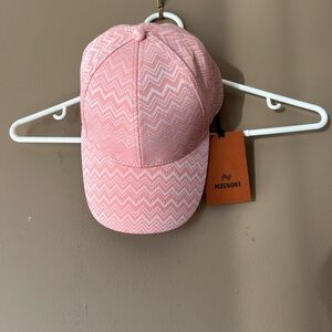 Missoni Pink Chevron Baseball  Cap Hat